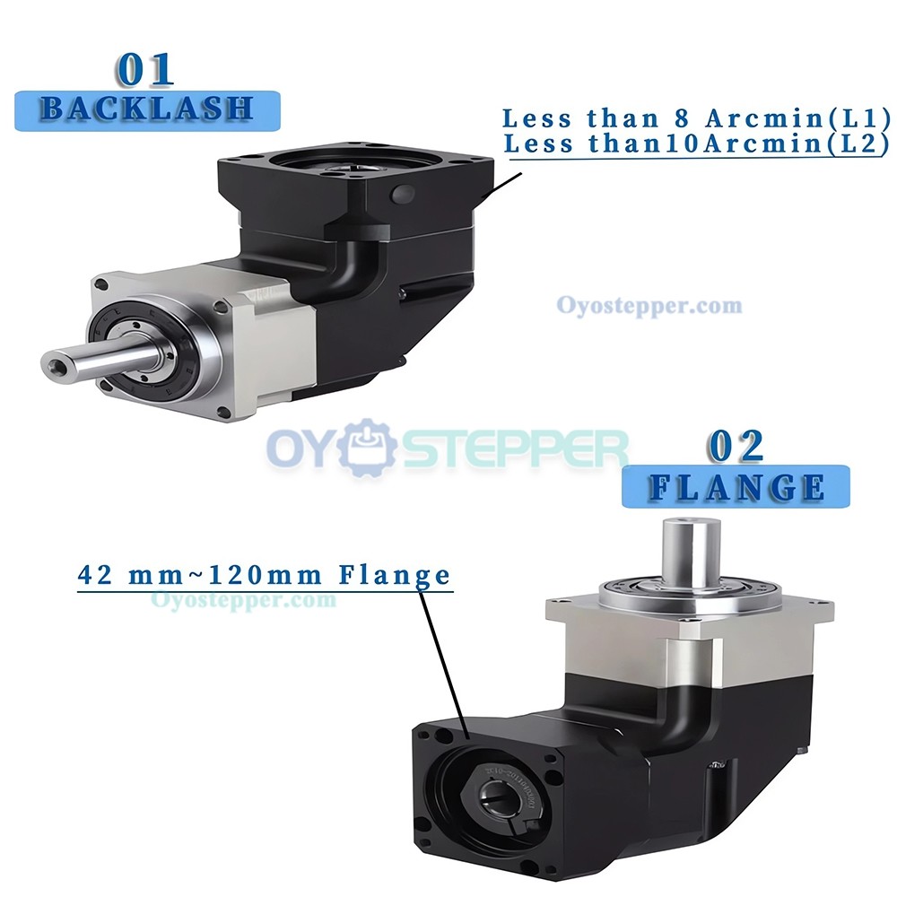 PLMG060 Right Angle Planetary Gearbox Gear Head Reducer for Nema 23 Stepper Motor / 60mm Servo Motor